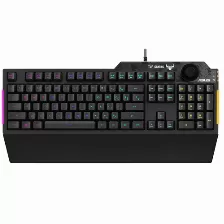 Teclado Asus Tuf Gaming K1, Conexion Usb 2.0 Alambrico, Distribucion Us Ingles, Iluminacion Rgb Aura Sync, Reposamunecas Desmontable.